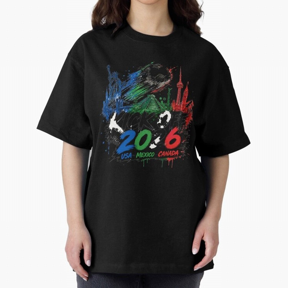 Kick Off 2026 USA Mexico Canada Soccer Graphic Classic T-Shirt Show Match Day Excitement for FIFA World Cup 2026 Group Stage Capturing Messi and Cristiano Ronaldo, Portugal, Spain and Germany Energy, Global Supporter Spirit, Legendary Goals,