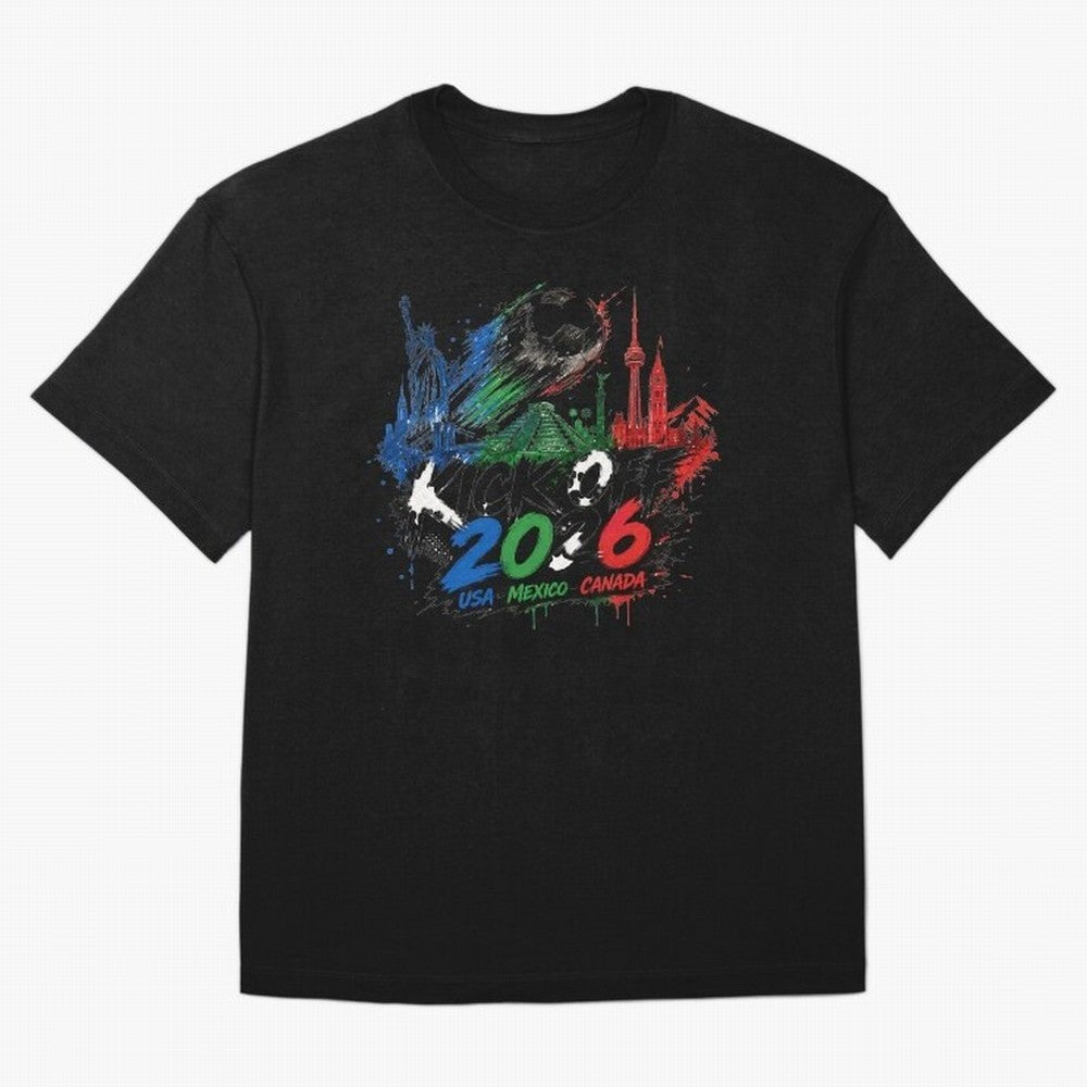 Kick Off 2026 USA Mexico Canada Soccer Graphic Classic T-Shirt Show Match Day Excitement for FIFA World Cup 2026 Group Stage Capturing Messi and Cristiano Ronaldo, Portugal, Spain and Germany Energy, Global Supporter Spirit, Legendary Goals,