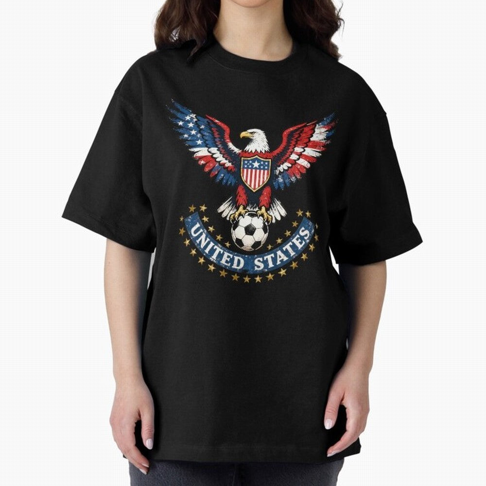 USA Soccer Eagle - United States Football Fan Classic T-Shirt Honor the Beautiful Game during FIFA World Cup 2026 for Fans of Cristiano Ronaldo and Brazil, Bringing Football History, Final Match Energy, Crowd Noise and Once in a Lifetime Moments;