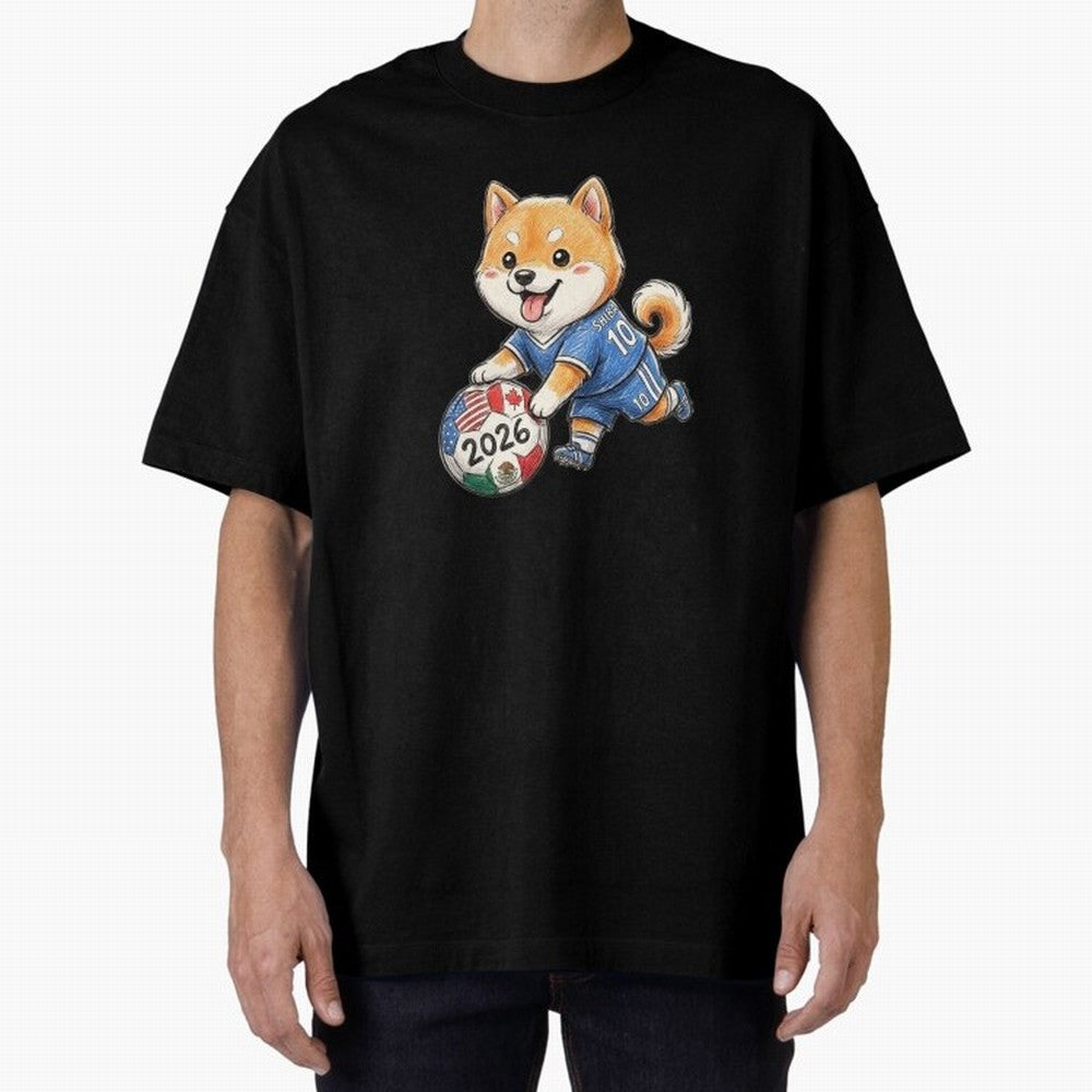 Cute Shiba Inu Soccer Star #10 - World Cup 2026 Edition Classic T-Shirt Celebrate Rivalries and Pride in Match Day Hype around FIFA World Cup 2026 Group Stage, Messi, Netherlands, Vintage Soccer Flavor, Modern Football Stars, National Flags and