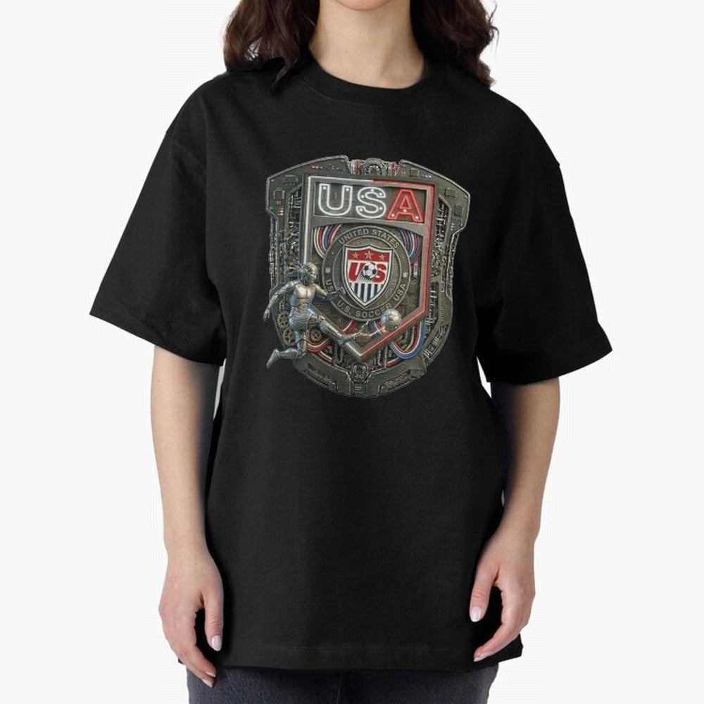 USA SOCCER SHIELD KICKING BALL Classic T-Shirt Relive Global Football Passion for FIFA World Cup 2026 USA Canada Mexico, Centered on Neymar, Haaland and Cristiano Ronaldo, Argentina, France and Brazil, Retro Football Energy, Iconic Rivalries,