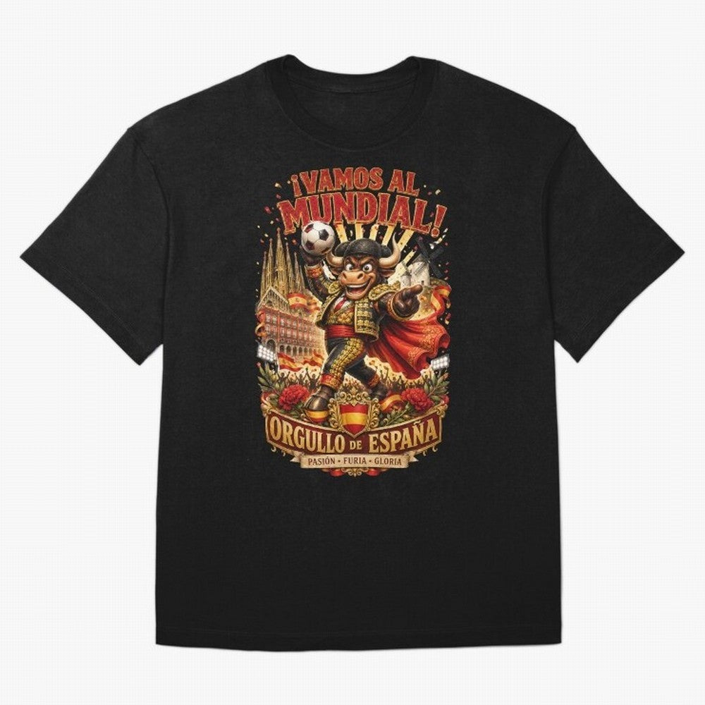 Spain World Cup 2026 Bull Fan Art Classic T-Shirt Step into Global Football Passion for FIFA World Cup 2026 USA Canada Mexico, Capturing Messi and Cristiano Ronaldo, France, Classic Soccer Heritage, Championship Pressure, Fan Loyalty and