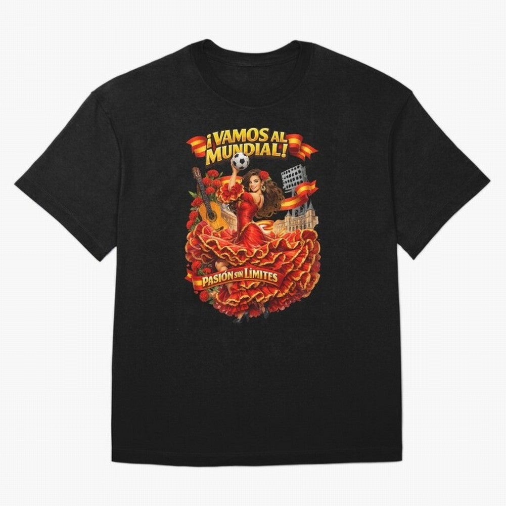 Spanish Flamenco Football Fan Shirt ¨C Unique World Cup 2026 Supporter Design Classic T-Shirt Unlock the FIFA World Cup 2026 Group Stage Journey through Haaland and Mbappe Highlights, Portugal, Spain and Germany Pride, Retro Football Energy, Iconic