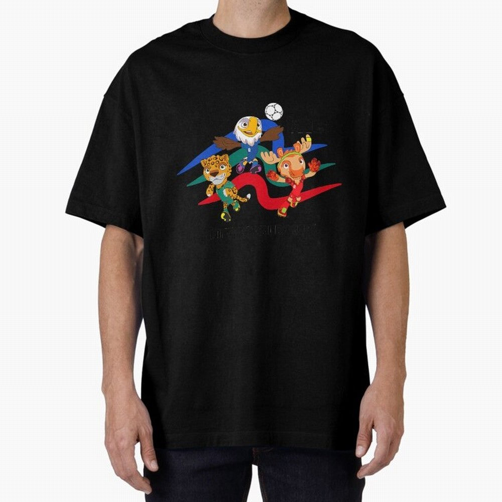 Kids World Cup26 Host Country Mascots Action Classic T-Shirt Back Your Heroes with FIFA World Cup 2026 Group Stage for Fans of Mbappe and England, France and Netherlands, Bringing Football Passion, Legendary Performances, Festival Vibes and