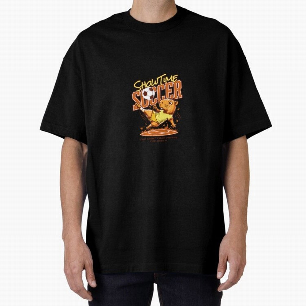 Capybara Playing Soccer Football Yellow Vibes Classic T-Shirt Represent the Passion of Global Football Passion for FIFA World Cup 2026, Inspired by Neymar, Haaland and Cristiano Ronaldo, France and Portugal, Championship Spirit, Famous Goals,