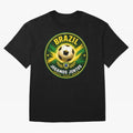 Vibrant and Elegant Brazil Soccer Emblem Classic T-Shirt Turn Up for the FIFA World Cup 2026 USA Canada Mexico Journey through Messi and Cristiano Ronaldo Highlights, France and Portugal Pride, Football Passion, Legendary Performances, Festival