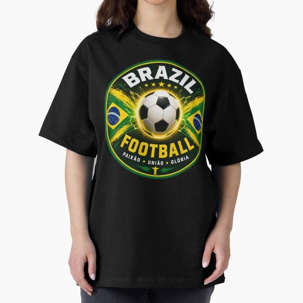 Elegant Brazil Football Emblem Classic T-Shirt Make Memories around Match Day Hype around FIFA World Cup 2026 Group Stage, CR7 and Messi, France, Game Day Rituals, Football Legends, Country Pride and the Road to the Final; Great for Supporters Who