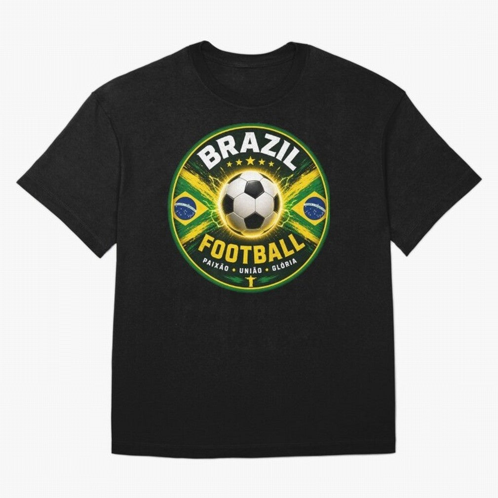 Elegant Brazil Football Emblem Classic T-Shirt Make Memories around Match Day Hype around FIFA World Cup 2026 Group Stage, CR7 and Messi, France, Game Day Rituals, Football Legends, Country Pride and the Road to the Final; Great for Supporters Who