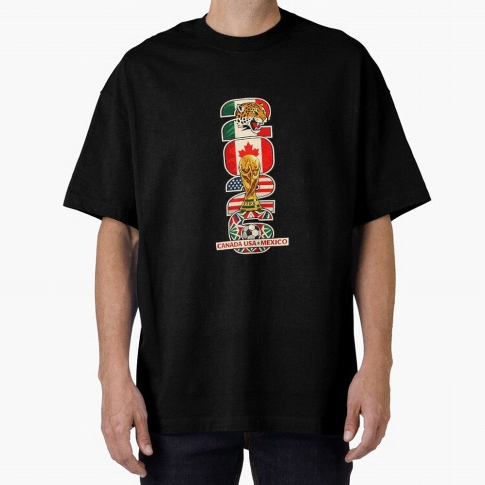 Vertical Host Nations Landmark Art Classic T-Shirt Celebrate Match Day Hype around FIFA World Cup 2026 USA Canada Mexico, CR7 and Messi, England and Germany, Champion Mindset, Group Stage Buzz, Knockout Tension and Passionate Fan Culture; Great for