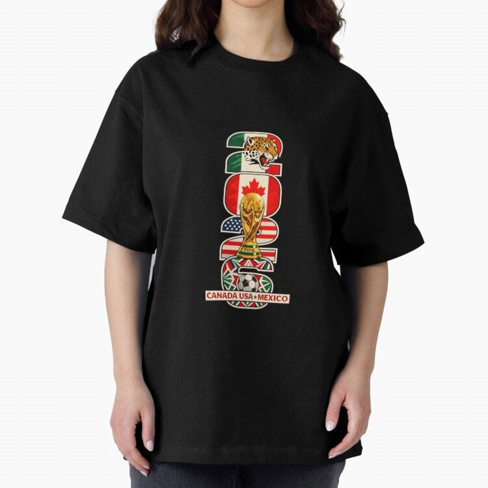 Vertical Host Nations Landmark Art Classic T-Shirt Celebrate Match Day Hype around FIFA World Cup 2026 USA Canada Mexico, CR7 and Messi, England and Germany, Champion Mindset, Group Stage Buzz, Knockout Tension and Passionate Fan Culture; Great for