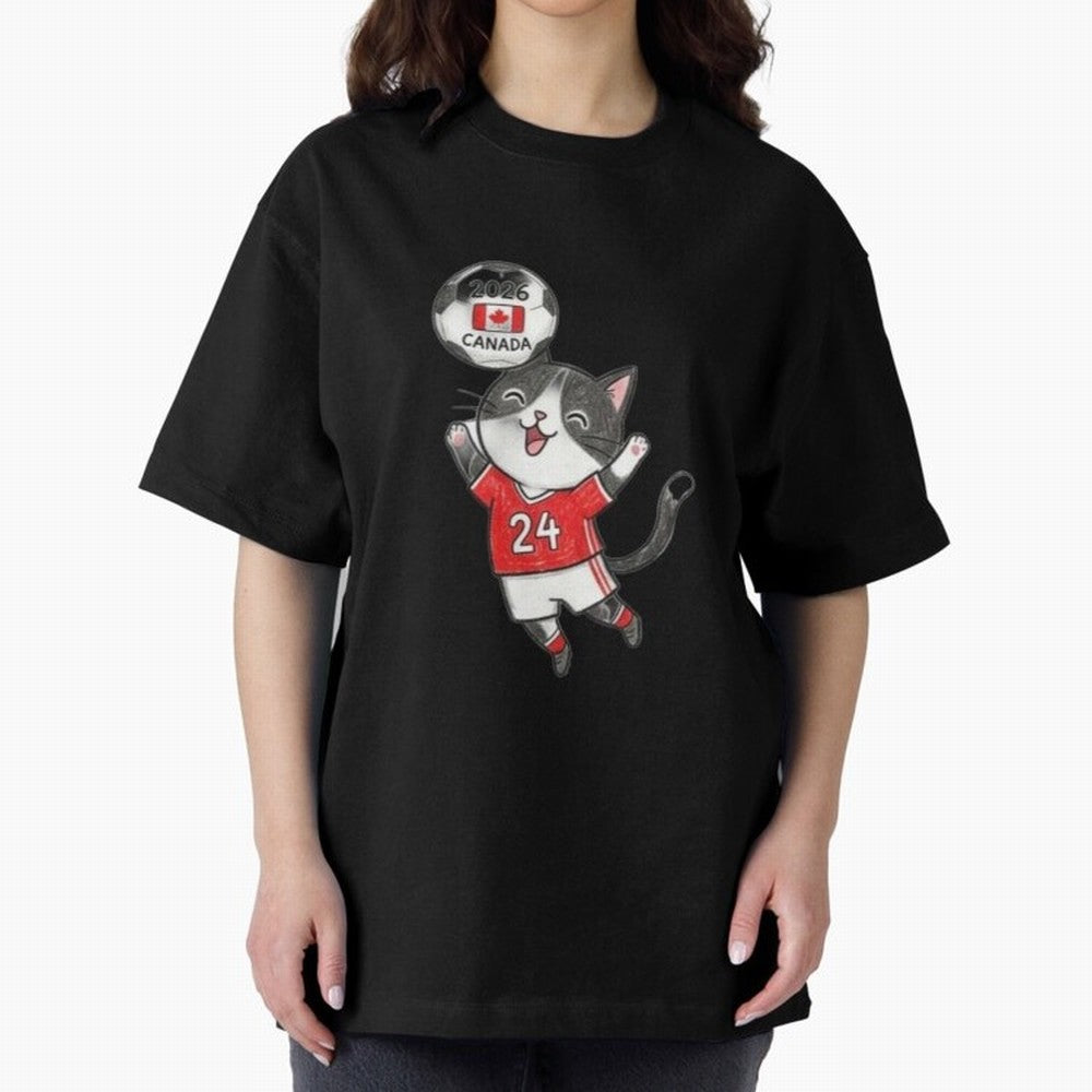 Canada Soccer Cat #24 - 2026 World Cup Celebration Classic T-Shirt Carry the Dream of Match Day Hype around FIFA World Cup 2026, Messi and Cristiano Ronaldo, Argentina, France and Brazil, Sports Nostalgia, International Competition, Famous Players