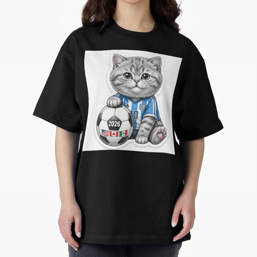 Cute Soccer Kitten #10 - FIFA 2026 World Cup Fan Art Classic T-Shirt Show Your Tournament Heart for FIFA World Cup 2026 Group Stage Spirit, Connected to Spain and Netherlands, Cristiano Ronaldo, Fan Favorite Moments, National Team Passion, Big