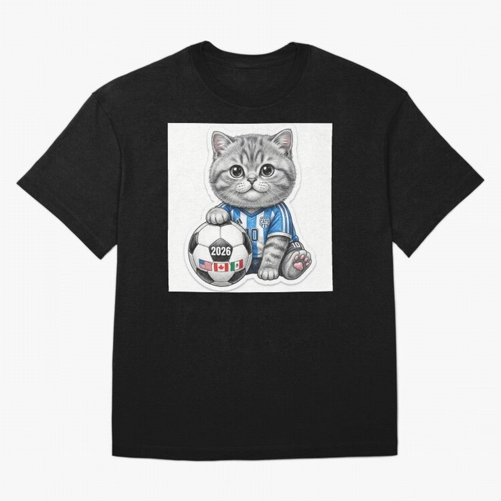 Cute Soccer Kitten #10 - FIFA 2026 World Cup Fan Art Classic T-Shirt Show Your Tournament Heart for FIFA World Cup 2026 Group Stage Spirit, Connected to Spain and Netherlands, Cristiano Ronaldo, Fan Favorite Moments, National Team Passion, Big