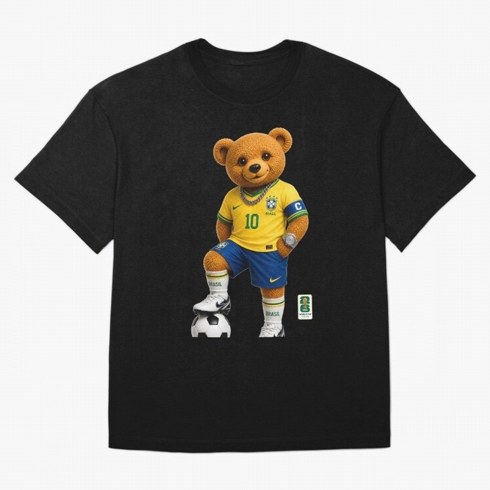 Brazil Soccer Bear World Cup Teddy Bear Classic T-Shirt Support Your Favorite Stars during FIFA World Cup 2026 for Fans of Mbappe and Neymar and France and Portugal, Bringing Soccer Culture, Superstar Moments, National Team Dreams and Competitive