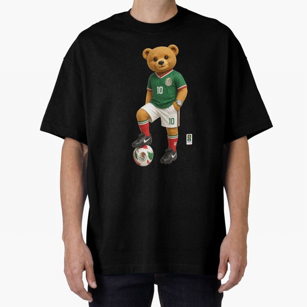 Mexico Soccer Bear World Cup Teddy Bear Classic T-Shirt Celebrate Fan Culture around Match Day Hype around FIFA World Cup 2026 Group Stage, CR7, Germany, Game Day Rituals, Football Legends, Country Pride and the Road to the Final; Built for