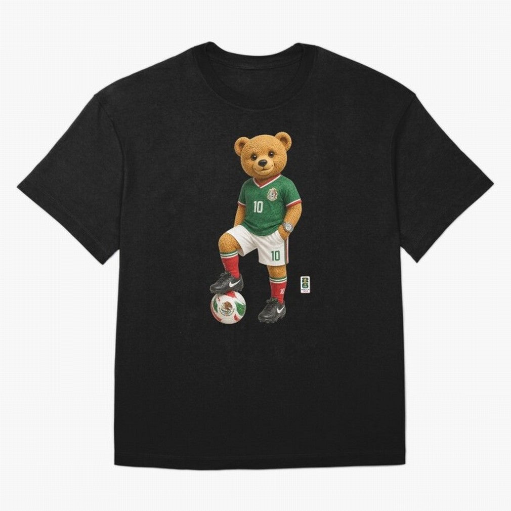Mexico Soccer Bear World Cup Teddy Bear Classic T-Shirt Celebrate Fan Culture around Match Day Hype around FIFA World Cup 2026 Group Stage, CR7, Germany, Game Day Rituals, Football Legends, Country Pride and the Road to the Final; Built for