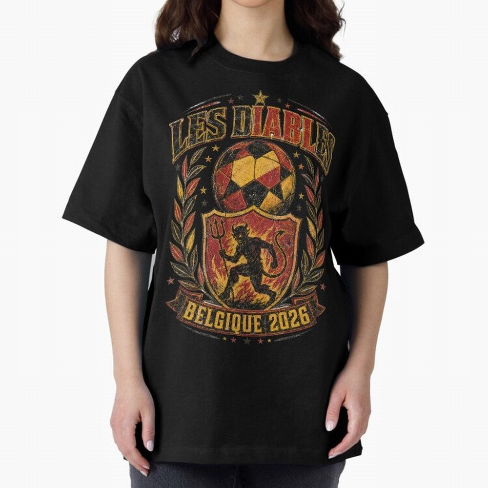 Les Diables Rouges Belgique 2026 World Cup Soccer T-Shirt Classic T-Shirt Feel the Roar of FIFA World Cup 2026 Spirit, Celebrating Spain and Netherlands, Mbappe, Football Passion, Legendary Performances, Festival Vibes and Supporter Community; Made