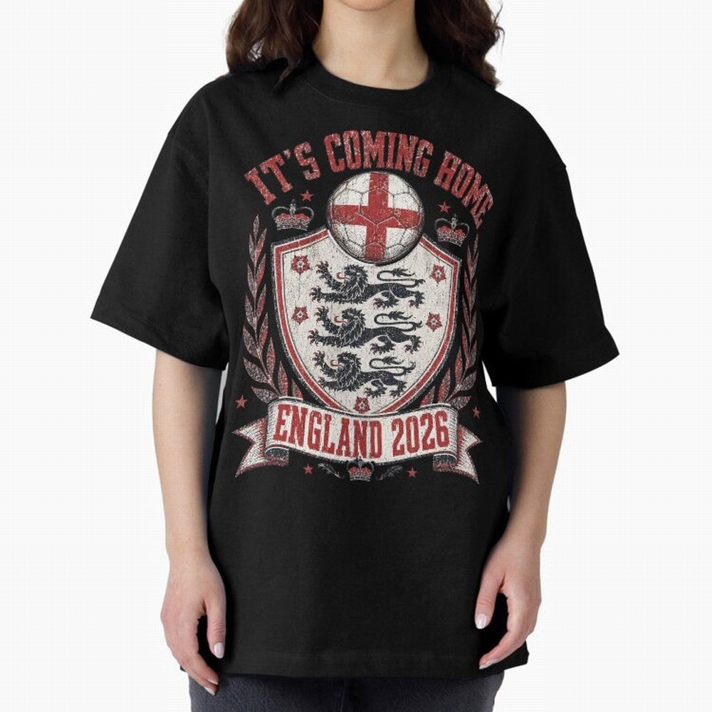 It's Coming Home England 2026 World Cup Soccer T-Shirt Classic T-Shirt Celebrate Every Goal in the FIFA World Cup 2026 Journey through Cristiano Ronaldo Highlights, France and Portugal Pride, Stadium Chants, National Pride, Trophy Dreams and