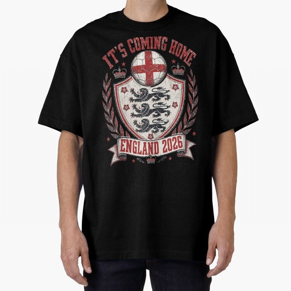 It's Coming Home England 2026 World Cup Soccer T-Shirt Classic T-Shirt Celebrate Every Goal in the FIFA World Cup 2026 Journey through Cristiano Ronaldo Highlights, France and Portugal Pride, Stadium Chants, National Pride, Trophy Dreams and