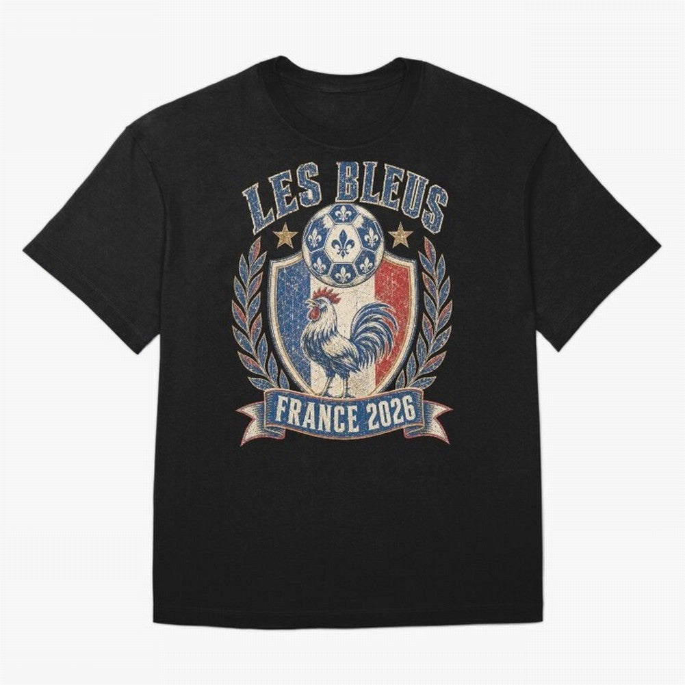 Les Bleus France 2026 World Cup Soccer T-Shirt Classic T-Shirt Support Your Favorite Stars during FIFA World Cup 2026 Group Stage Spirit, Filled with Netherlands, Messi, Stadium Memories, Football Loyalty, International Chants and Championship