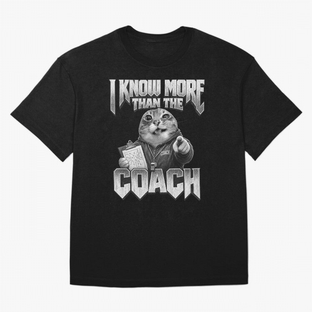 I Know More Than The Coach Funny World Cup 2026 Meme USA Soccer Fan Silly Cat Classic T-Shirt Show Championship Spirit for Match Day Hype around FIFA World Cup 2026, Cristiano Ronaldo, Argentina, Goal Celebration Energy, Supporter Heritage,