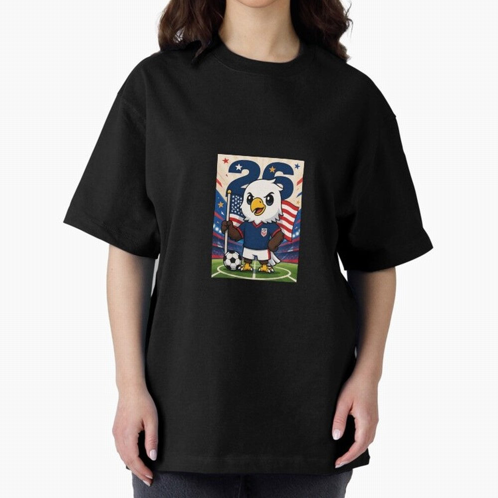 Patriotic Eagle Soccer USA Mascot Classic T-Shirt Bring Supporter Culture to FIFA World Cup 2026 Group Stage for Fans of Neymar, Haaland and Cristiano Ronaldo and Argentina and Brazil, Bringing Global Supporter Spirit, Legendary Goals, National