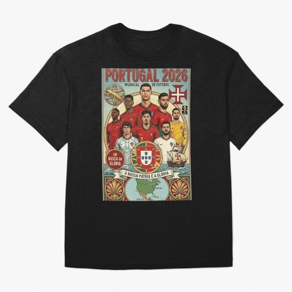 Portugal 2026 ¨C In Search of Glory Classic T-Shirt Honor the Football Icons of FIFA World Cup 2026 for Fans of Cristiano Ronaldo and Germany, Bringing Football Festival Excitement, Trophy Ambitions, Country Rivalries and Star Player Buzz; Ideal