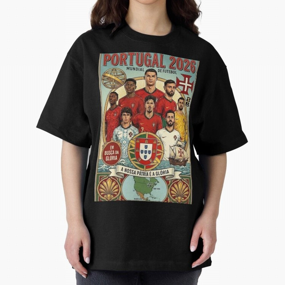 Portugal 2026 ¨C In Search of Glory Classic T-Shirt Honor the Football Icons of FIFA World Cup 2026 for Fans of Cristiano Ronaldo and Germany, Bringing Football Festival Excitement, Trophy Ambitions, Country Rivalries and Star Player Buzz; Ideal