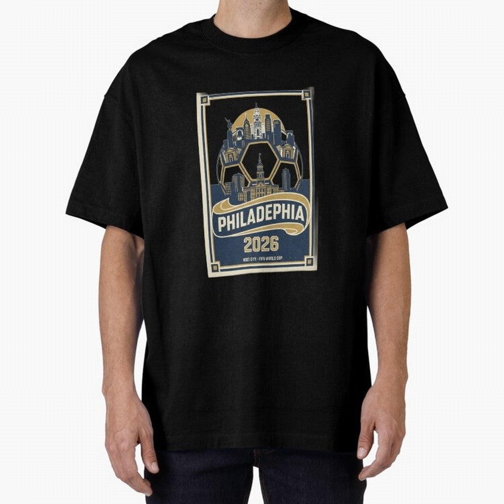 Philadelphia 2026 ¨C Vintage Soccer Host City Tee Classic T-Shirt Follow the Road to the FIFA World Cup 2026 USA Canada Mexico Journey through Neymar Highlights, Brazil, Portugal and Argentina Pride, Fan Favorite Moments, National Team Passion, Big