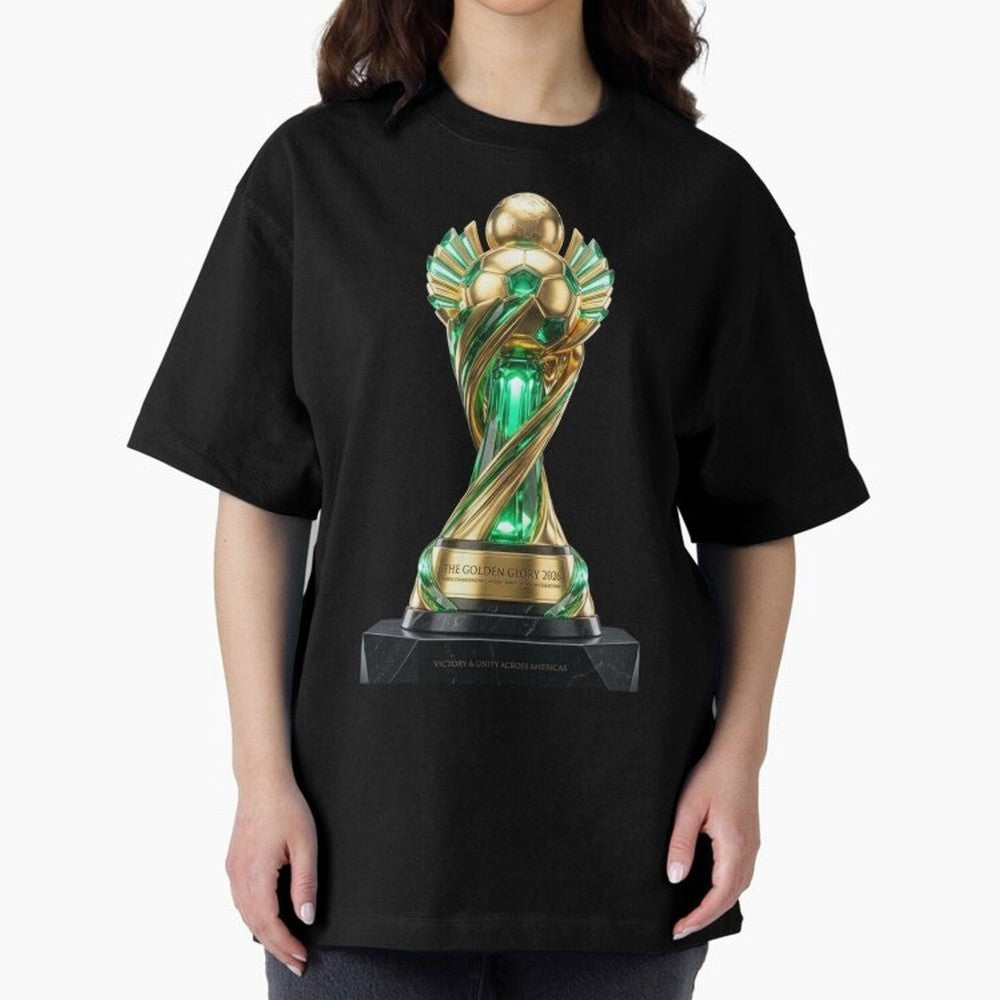 The Golden Glory 2026 - Futurist Soccer Trophy Classic T-Shirt Embrace Match Day Hype around FIFA World Cup 2026 USA Canada Mexico, Cristiano Ronaldo, Portugal, Football History, Final Match Energy, Crowd Noise and Once in a Lifetime Moments; Ideal