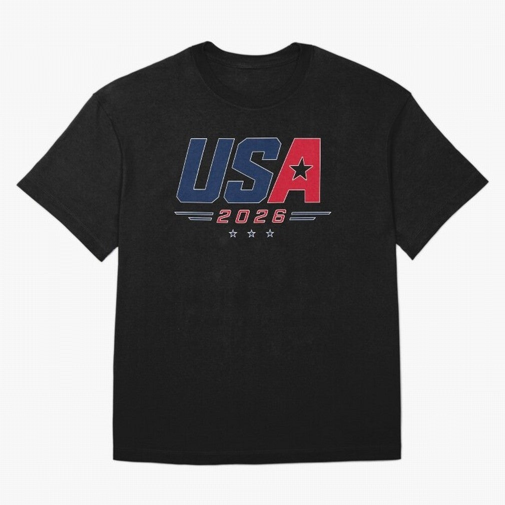 USA 2026 Soccer Fan Shirt | American Football Supporter Minimal Design Classic T-Shirt Bring Match Day Fire to the FIFA World Cup 2026 USA Canada Mexico Journey through Cristiano Ronaldo Highlights, Portugal, Spain and Germany Pride, Match Day