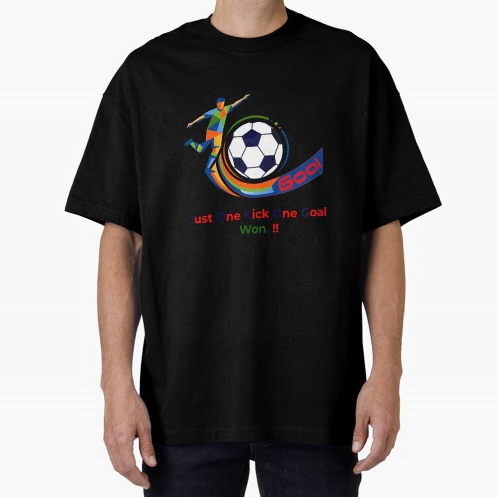 Football Striker Goal Celebration - Just One Kick Classic T-Shirt Show Your Stadium Side during Match Day Hype around FIFA World Cup 2026, Messi, CR7 and Mbappe, Argentina and Brazil, Goal Celebration Energy, Supporter Heritage, Football Icons and