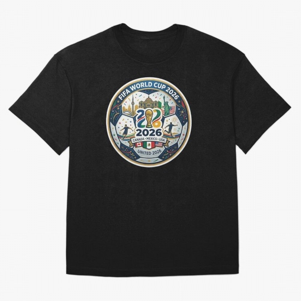FIFA World Cup 2026 North America Commemorative Emblem Classic T-Shirt Join Match Day Hype around FIFA World Cup 2026 Group Stage, Haaland, Argentina, France and Brazil, Soccer Culture, Superstar Moments, National Team Dreams and Competitive Fire;