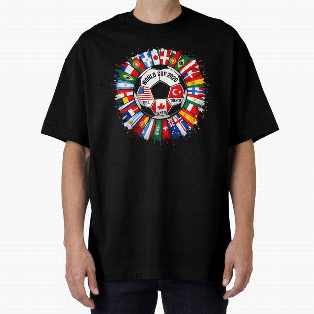 World Cup 2026 Shirt Soccer Tournament Fan Design International Flags Football Graphic Tee Sports Lover Gift Classic T-Shirt Bring Trophy Dreams to FIFA World Cup 2026 for Fans of Messi, CR7 and Mbappe and Argentina, France and Brazil, Bringing