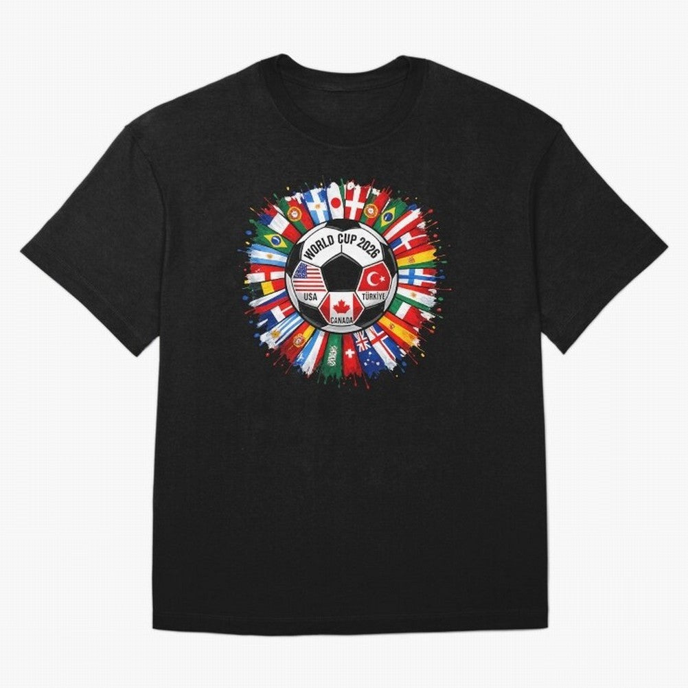 World Cup 2026 Shirt Soccer Tournament Fan Design International Flags Football Graphic Tee Sports Lover Gift Classic T-Shirt Bring Trophy Dreams to FIFA World Cup 2026 for Fans of Messi, CR7 and Mbappe and Argentina, France and Brazil, Bringing
