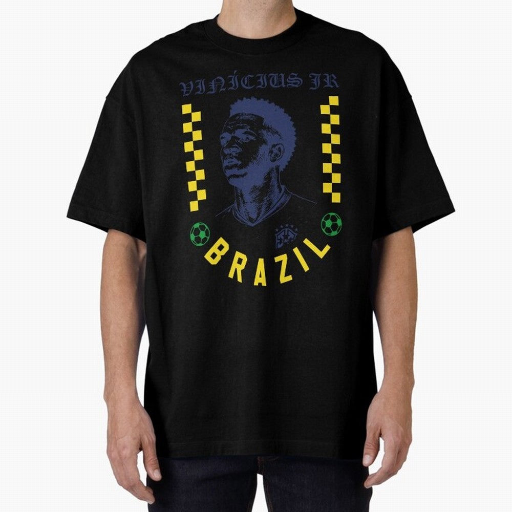 Vin¨ªcius Jr Brazil Soccer Legend Retro Football Fan Design Classic T-Shirt Bring Home Global Football Passion for FIFA World Cup 2026 Group Stage, with Mbappe and Neymar, England, France and Netherlands, Stadium Chants, National Pride, Trophy