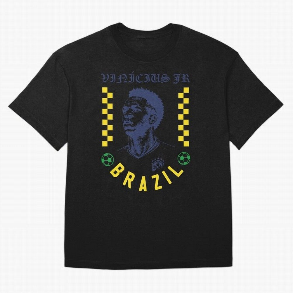 Vin¨ªcius Jr Brazil Soccer Legend Retro Football Fan Design Classic T-Shirt Bring Home Global Football Passion for FIFA World Cup 2026 Group Stage, with Mbappe and Neymar, England, France and Netherlands, Stadium Chants, National Pride, Trophy