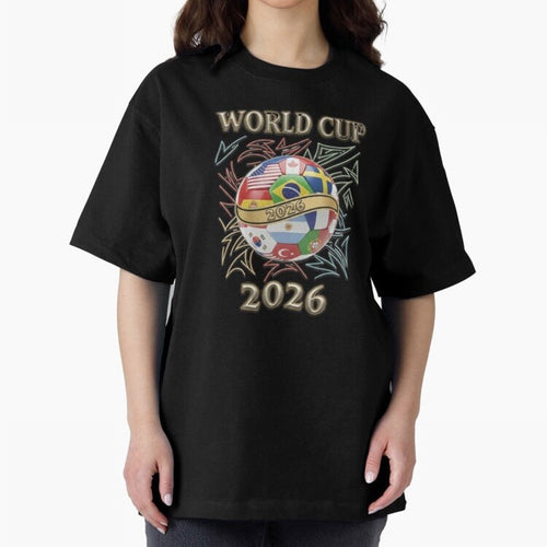 2026 World Cup Soccer Ball Flags - Global Football Championship Celebration Classic T-Shirt Get Ready for FIFA World Cup 2026 for Fans of Haaland and Mbappe and Argentina and Brazil, Bringing Classic Soccer Heritage, Championship Pressure, Fan