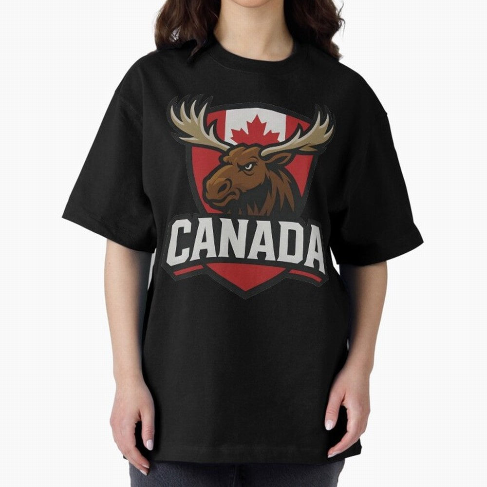 Canada Moose Sports Logo T-Shirt ¨C Canadian Flag Maple Leaf Emblem | 2026 World Cup Supporter Classic T-Shirt Turn Up for Global Football Passion for FIFA World Cup 2026 USA Canada Mexico, Connected to Messi, England, France and Netherlands,