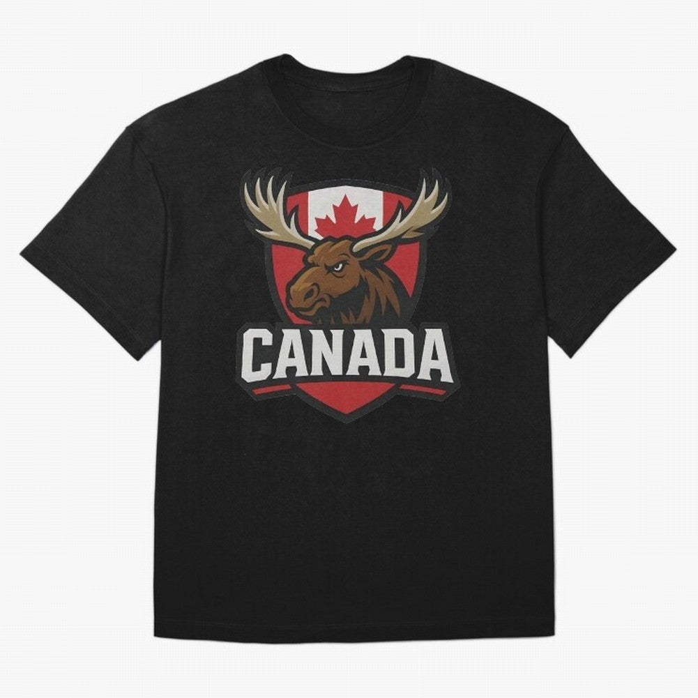 Canada Moose Sports Logo T-Shirt ¨C Canadian Flag Maple Leaf Emblem | 2026 World Cup Supporter Classic T-Shirt Turn Up for Global Football Passion for FIFA World Cup 2026 USA Canada Mexico, Connected to Messi, England, France and Netherlands,