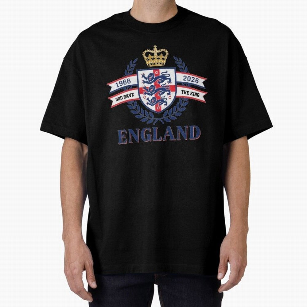 Royal England Football Spirit Classic T-Shirt Show Your Stadium Side during Global Football Passion for FIFA World Cup 2026 USA Canada Mexico, Centered on Mbappe, England, Champion Mindset, Group Stage Buzz, Knockout Tension and Passionate Fan