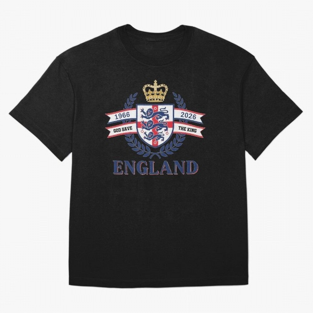 Royal England Football Spirit Classic T-Shirt Show Your Stadium Side during Global Football Passion for FIFA World Cup 2026 USA Canada Mexico, Centered on Mbappe, England, Champion Mindset, Group Stage Buzz, Knockout Tension and Passionate Fan