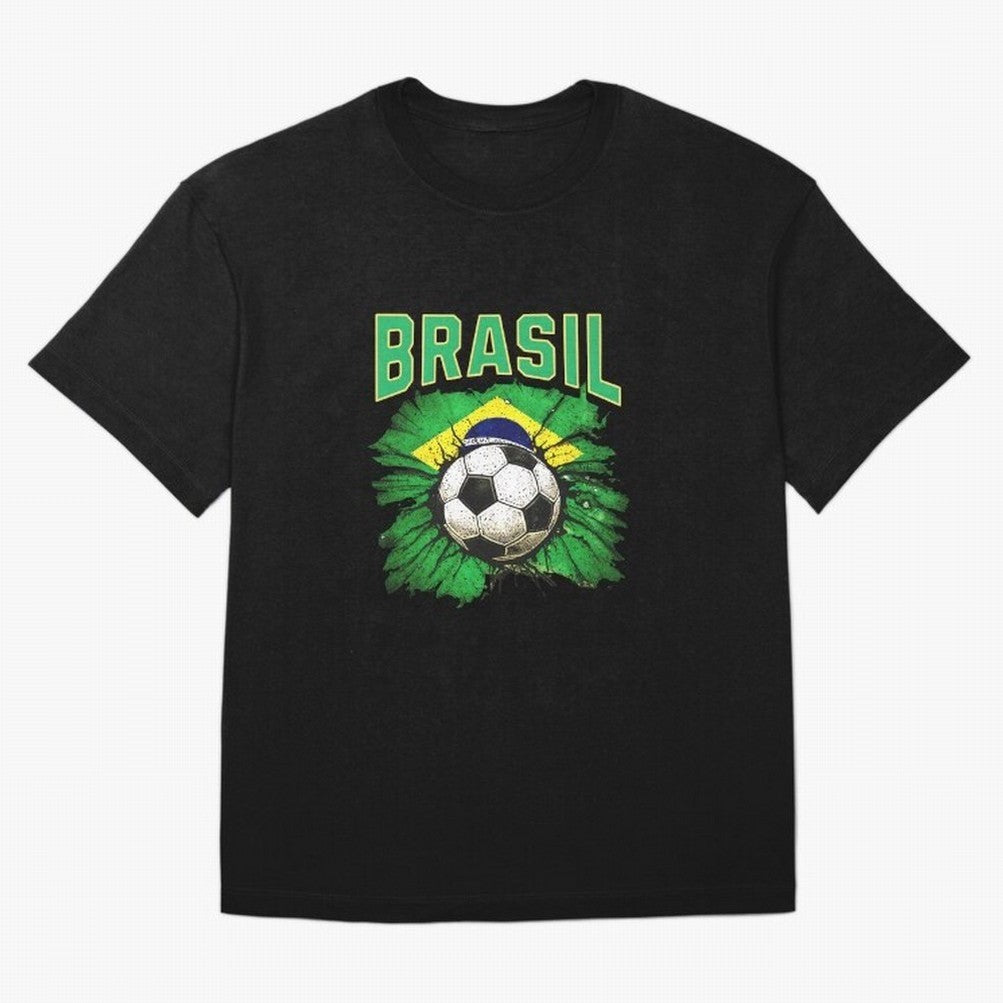 2026 Brasil Cup Flag Soccer Pride Futbol Family Classic T-Shirt Relive the Noise and Pride of Global Football Passion for FIFA World Cup 2026 USA Canada Mexico, Inspired by Neymar, Haaland and Cristiano Ronaldo, Argentina and Brazil, Stadium