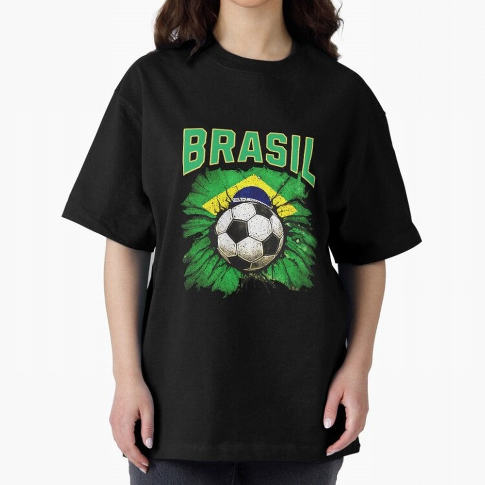 2026 Brasil Cup Flag Soccer Pride Futbol Family Classic T-Shirt Relive the Noise and Pride of Global Football Passion for FIFA World Cup 2026 USA Canada Mexico, Inspired by Neymar, Haaland and Cristiano Ronaldo, Argentina and Brazil, Stadium