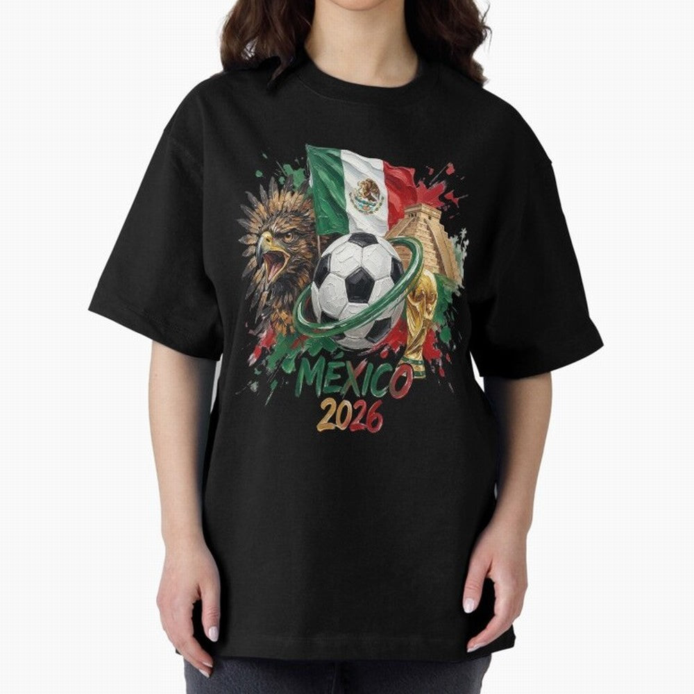 Mexico World Cup 2026 Oversized T-Shirt Turn Football Passion into FIFA World Cup 2026 Group Stage for Fans of Messi and Cristiano Ronaldo and Brazil, Portugal and Argentina, Bringing Fan Favorite Moments, National Team Passion, Big Match Drama and