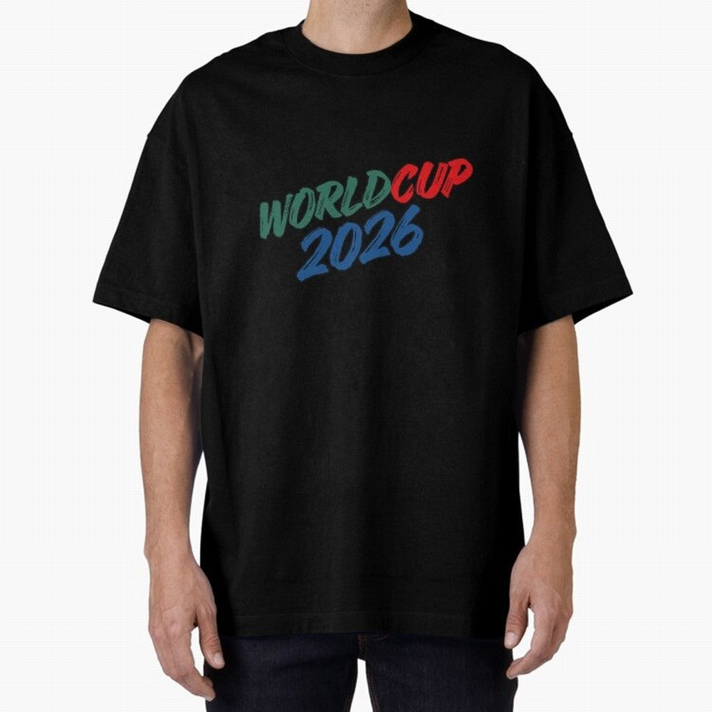 World Cup 2026 Oversized T-Shirt Bring International Match Energy to FIFA World Cup 2026 Driven by Messi, CR7 and Mbappe, Argentina Energy, Goal Celebration Energy, Supporter Heritage, Football Icons and Worldwide Tournament Joy; Ideal for Football