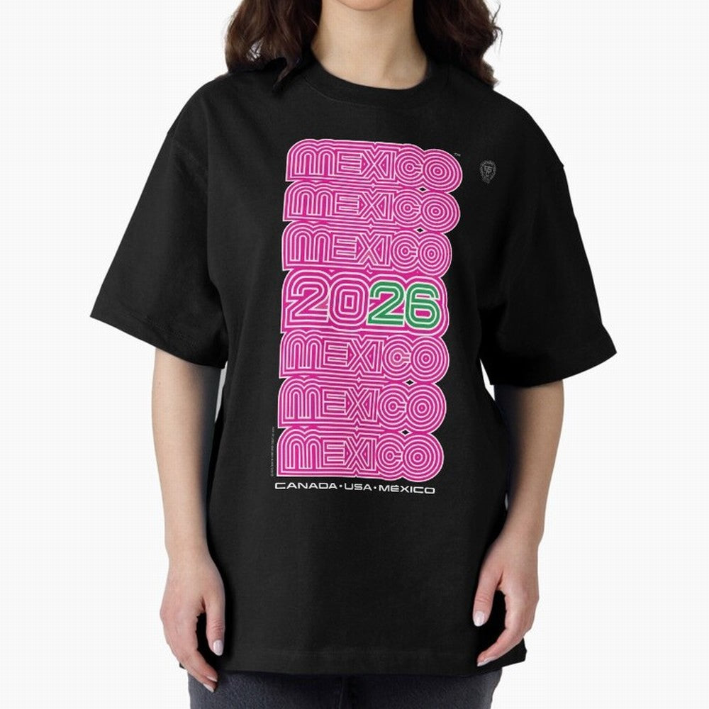 Mexico Retro Soccer 26 ¨C Canada USA Mexico 26¨C Bold Vintage Typography Oversized T-Shirt Celebrate Supporters United by FIFA World Cup 2026 Group Stage Spirit, Celebrating England, France and Netherlands, Neymar, Haaland and Cristiano Ronaldo,