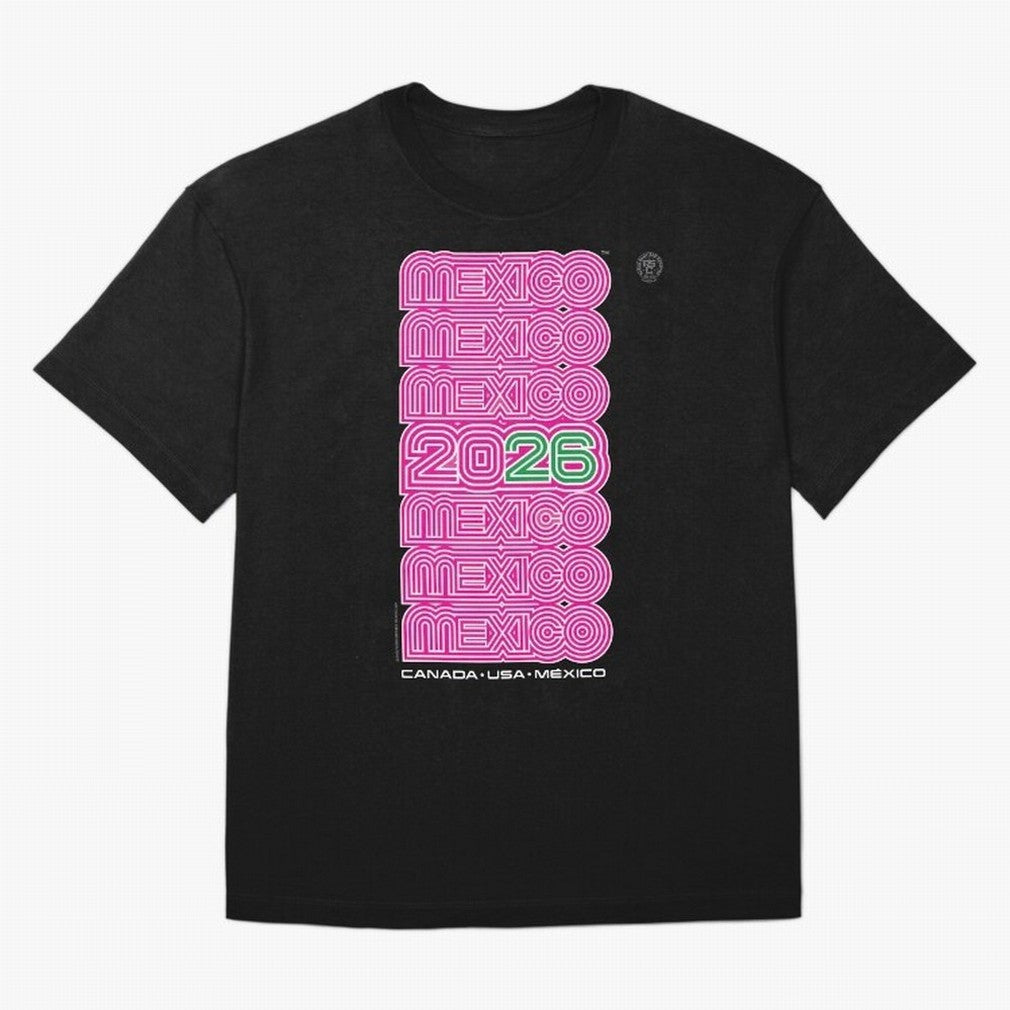 Mexico Retro Soccer 26 ¨C Canada USA Mexico 26¨C Bold Vintage Typography Oversized T-Shirt Celebrate Supporters United by FIFA World Cup 2026 Group Stage Spirit, Celebrating England, France and Netherlands, Neymar, Haaland and Cristiano Ronaldo,