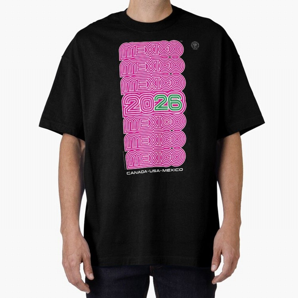 Mexico Retro Soccer 26 ¨C Canada USA Mexico 26¨C Bold Vintage Typography Oversized T-Shirt Celebrate Supporters United by FIFA World Cup 2026 Group Stage Spirit, Celebrating England, France and Netherlands, Neymar, Haaland and Cristiano Ronaldo,