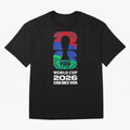 World Cup26 Host Country Logo Flags Oversized T-Shirt Experience the FIFA World Cup 2026 USA Canada Mexico Journey through Mbappe and Neymar Highlights, Germany Pride, Supporter Pride, Iconic Celebrations, Legendary Names and Global Match Day